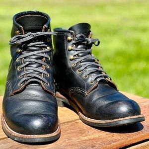 Red Wing Blacksmith 3345 MEN'S 6-INCH BOOT IN BLACK PRAIRIE LEATHER